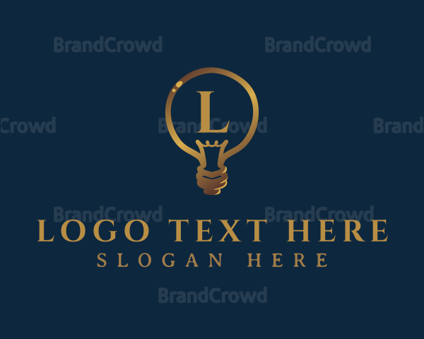 Gold Light Bulb Logo