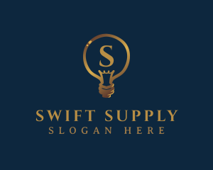 Supply - Gold Light Bulb logo design