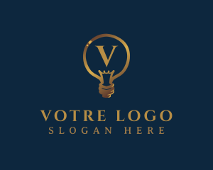 Supply - Gold Light Bulb logo design