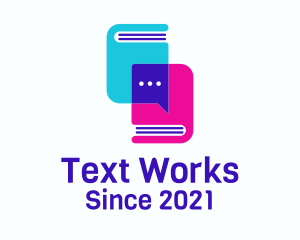 Text - Text Book Chat logo design