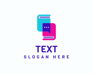 Text Book Chat logo design