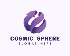 Sphere - Spiral Sphere Globe logo design