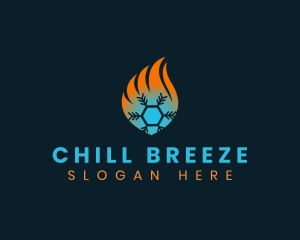 Heating Cooling Ventilation logo design