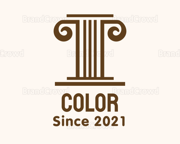 Minimalist Brown Pillar Logo