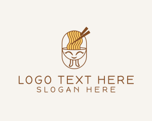 Eat - Fast Food Noodle logo design