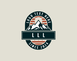 Outdoor - Mountain Summit Hiking logo design