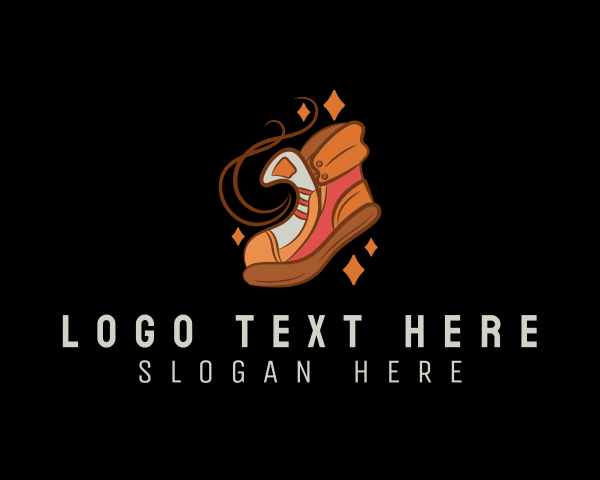 Fashion Shoes - Cool Orange Shoe logo design
