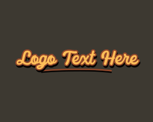 Retro Hipster Script Logo