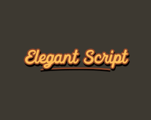 Retro Hipster Script logo design