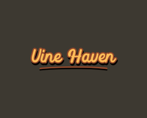 Retro Hipster Script logo design