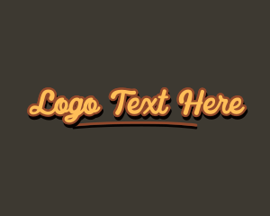 Shop - Retro Hipster Script logo design