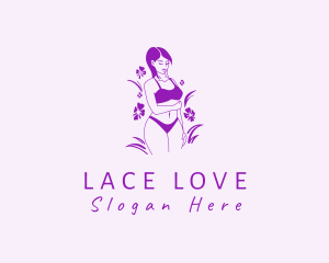 Sexy Natural Woman Body logo design