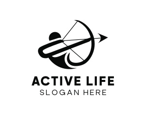 Strategic Marketing - Abstract Archery Bowman logo design