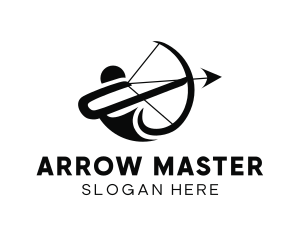 Abstract Archery Bowman logo design