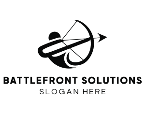 War - Abstract Archery Bowman logo design