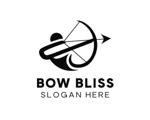 Bow - Abstract Archery Bowman logo design