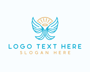 Religion - Guardian Wing Angel logo design