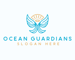 Guardian Wing Angel logo design