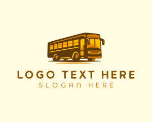 Palm Trees - Tourist Bus Travel logo design
