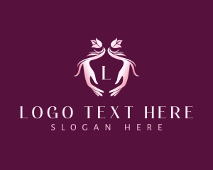 Relaxation - Hand Floral Wellness logo design