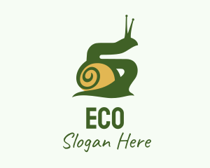 Land Snail Silhouette  Logo