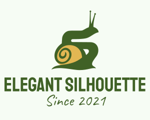 Land Snail Silhouette  logo design