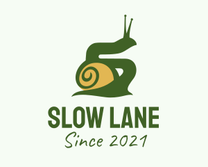 Snail - Land Snail Silhouette logo design