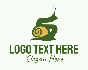Land Snail Silhouette  Logo