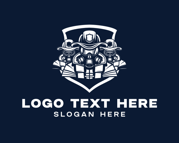 Firefighter - Firefighter Rescue Shield logo design