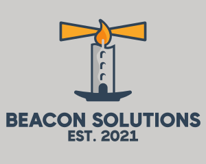 Beacon - Lighthouse Candle Beacon logo design