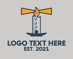 Spot Light - Lighthouse Candle Beacon logo design