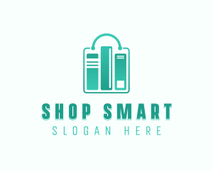 Shopping - Book Shopping Bookstore logo design
