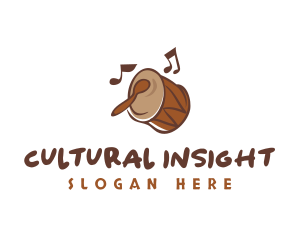 African Musical Drum logo design