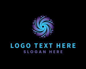 Warm - Vortex HVAC Heating Cooling logo design