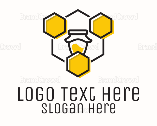 Hexagon Honeycomb Jar Logo