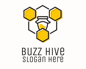 Hexagon Honeycomb Jar logo design