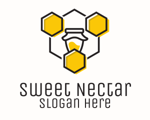 Hexagon Honeycomb Jar logo design