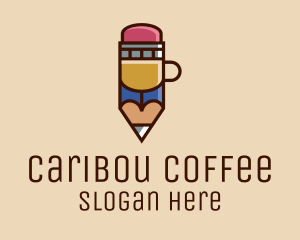 Pencil Coffee Cup  logo design