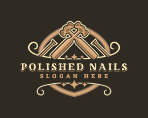 Nail Hammer Woodwork logo design