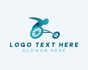 Disabled - Paralympic Wheelchair Racing logo design