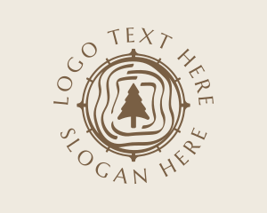 Clock - Brown Clock Tree logo design