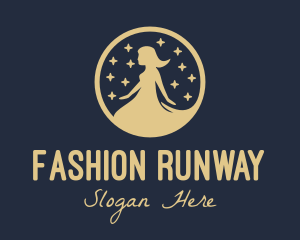 Runway - Sparkling Woman Silhouette logo design