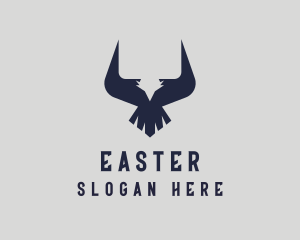 Hawk - Eagle Bull Horns logo design