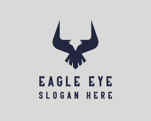 Eagle Bull Horns logo design