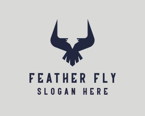 Eagle Bull Horns logo design