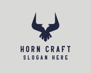 Eagle Bull Horns logo design