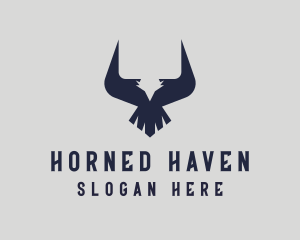 Eagle Bull Horns logo design