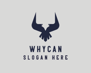 Eagle - Eagle Bull Horns logo design