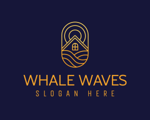 House Sun Waves logo design