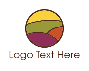 Summer - Colorful Field Landscape logo design